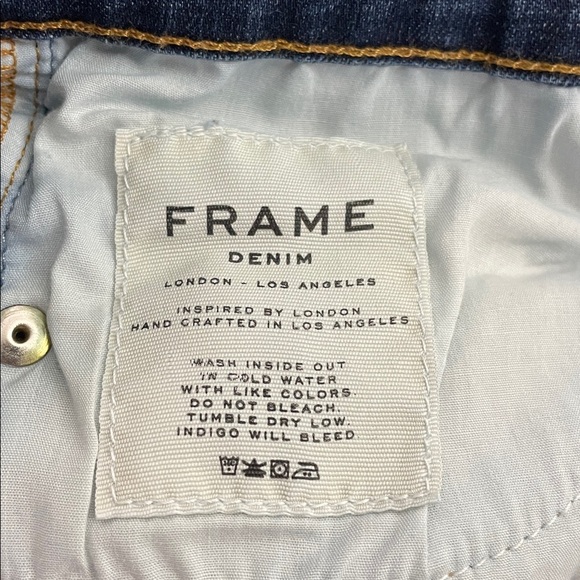 Frame Denim Jeans Le Garçon Women’s Size 24 Rosewood Blue Slim Fit Stretch - Picture 2 of 9